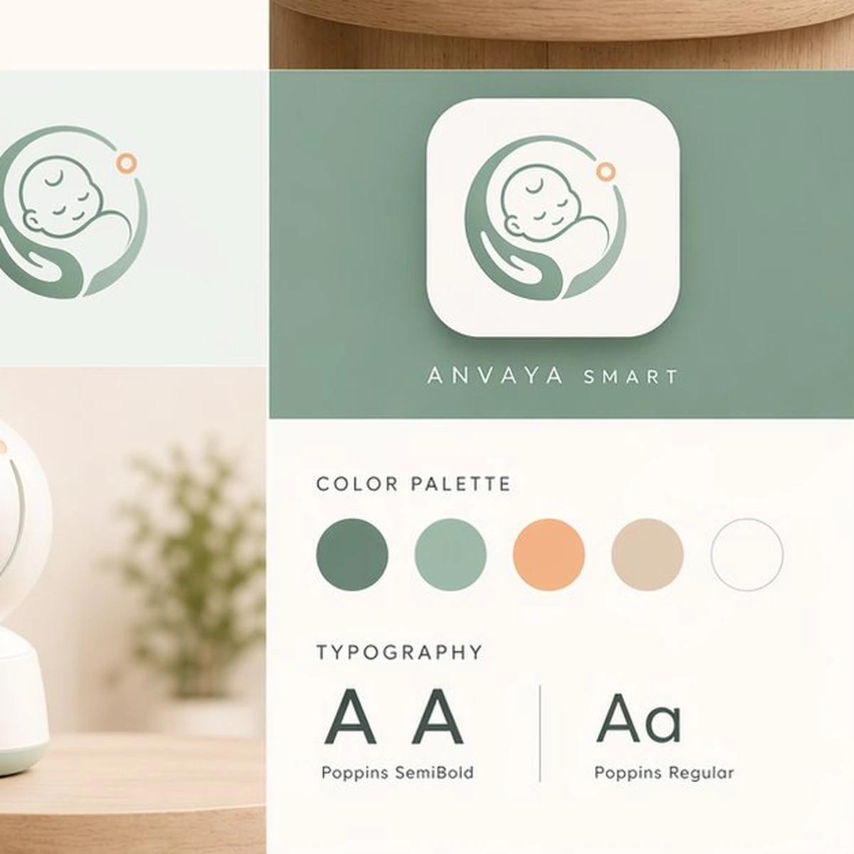 Baby sleeping peacefully — Anvaya Smart monitors breathing contactlessly